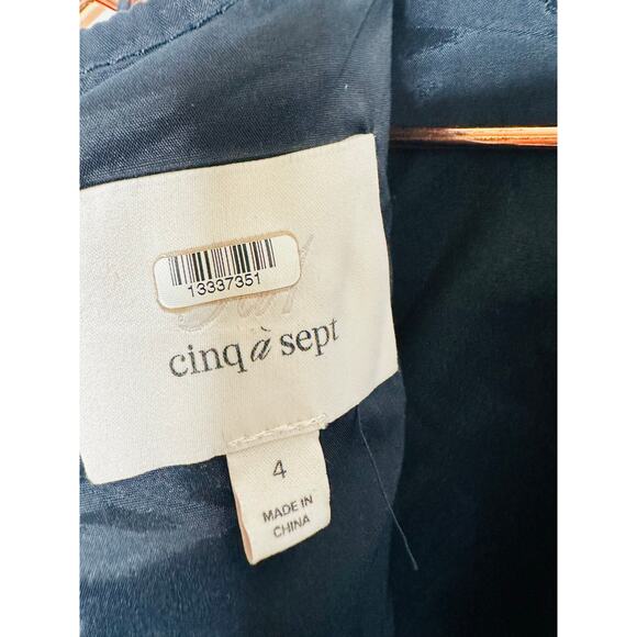 CINQ A SEPT Navy Sleeveless Crewneck Pleated Hemline Catriona Dress size 4 - Picture 10 of 13
